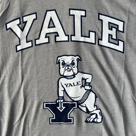 YALE BULLDOGS Men's Gray T Shirt Size Small IVY League Basketball HOCKEY 0931 Cover