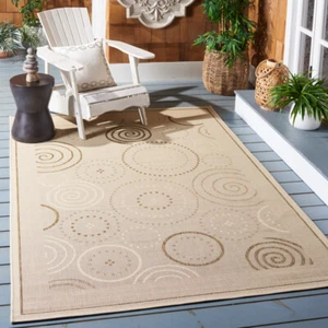 SAFAVIEH Outdoor CY1906-3001 Courtyard Natural / Brown Rug - Picture 1 of 18