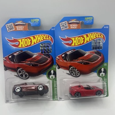 Hot Wheels Super Treasure Hunt Tesla Roadster 2016 sellado de fábrica y regular. Foto 1 de 4