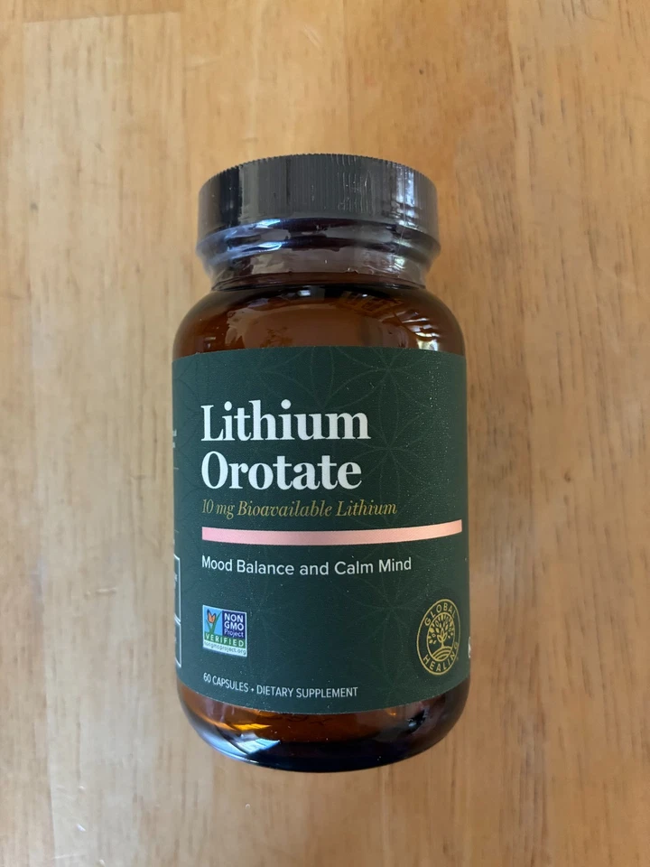 Global Healing Suplemento de Orotato de Litio 10mg - 60 Cápsulas Foto 1 de 2