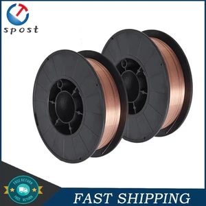 2 Piece ER70S-6 0.030" 0.8mm Premium Steel MIG Welding Wire 11-lb Roll New - Picture 1 of 6