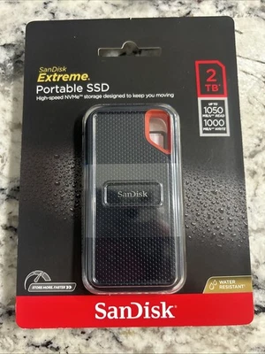 SanDisk Extreme 2TB Portable External SSD Black - Image 1 of 2