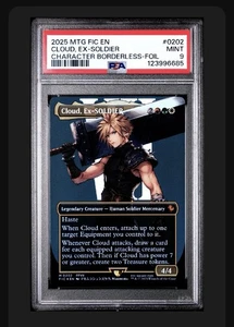 2025 Magic The Gathering Final Fantasy Cloud Ex Soldier Borderless Foil PSA 9 - Picture 1 of 2