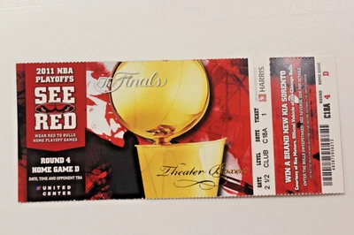 2011 Chicago BULLS NBA FINALS Phantom Ticket Game 7 - Derrick Rose United Center - Image 1 of 2