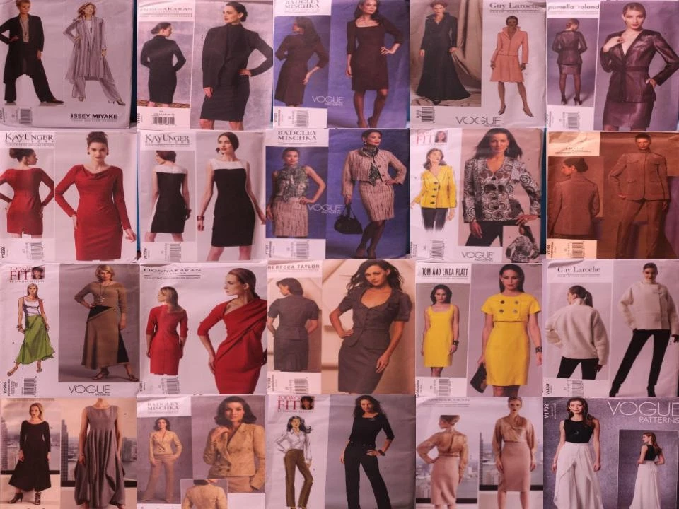 Designer Vogue sewing patterns Uncut Your choice dresses pants suits skirts. (B) - Image 1 of 1