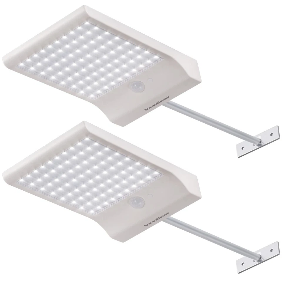 InnoGear Solar Gutter Lights with Mounting Pole Outdoor Motion Sensor,Pack of 2