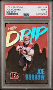 2021 Panini Prestige Joe Burrow Drip SSP Case Hit #ND-JB Bengals PSA 9 Mint - Bild 1 von 2