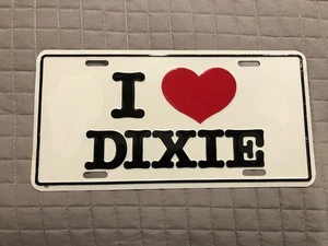 Geprägtes Nummernschild "I LOVE DIXIE", neu aus altem Lagerbestand - Bild 1 von 2