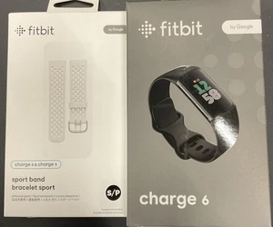 ⚡️Fitbit Charge 6 Negro Paquete de Rastreador de Salud y Estado Físico con Banda Blanca de Bonificación - Imagen 1 de 2