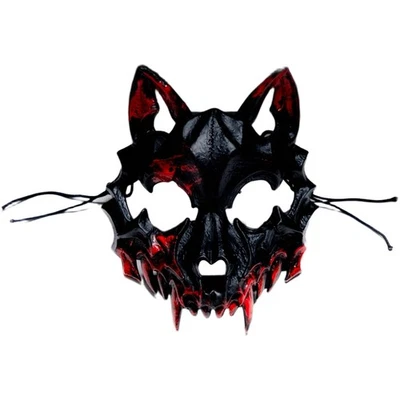 1Pc Animal Skull Half Mask Halloween Face Mask Cosplay Bone Costume Horror Mask - Image 1 of 3