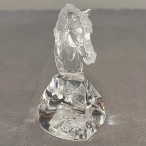 Swarovski Ebeling & Reuss Crystal Mustang Horse Head On Pedestal 3.5” - Picture 1 of 7