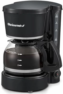 Elite Gourmet EHC-5055 5-Cup Automatic Brew & Drip Coffee Maker - Image 1 of 4