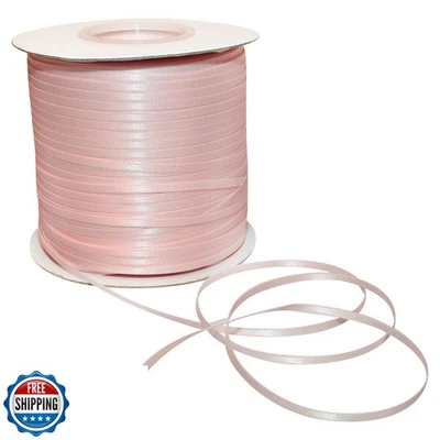 Cinta Morex Doble Cara Cinta Satinada 1/8" X 500 YD Polvo Rosa Cinta para Gi Foto 1 de 4
