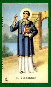Santino Heilige Karte Antik SAN VINCENZO IMAGE PIEUSE -  - Bild 1 von 1