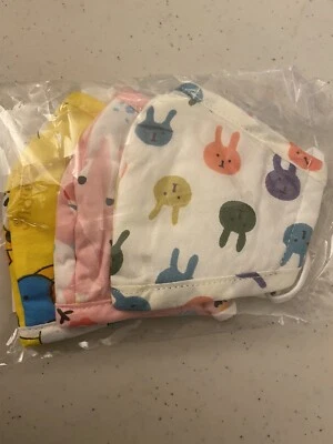 3pk KIds Face Mask girls xs Reusable Washable Cover Breathable Protection - Image 1 of 4