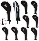 EDATOFLY 10 Pieces Golf Iron Head Covers Long Neck Number Printing Irons Head 1
