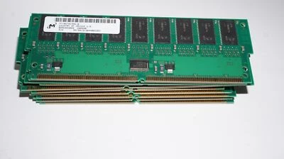 -LOT 12-MICRON MT18DT8144G-6 128MB SDRAM PC100 100MHz ECC SERVER MEMORY 501-3136 - Image 1 of 2