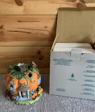 Partylite Halloween Harvest Pumpkin House Tealight Candle Holder ~ Retired P7316