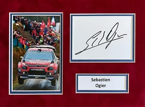 Sebastien Ogier Hand Signed A4 Mounted Photo Display Rally Autograph 1 - Picture 1 of 1
