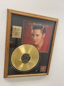 Elvis Presley Framed 24k Gold Plated Record - Limited Edition- Rare Free Ship
