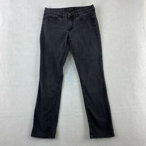 Calvin Klein Jeans Low Rise Straight Leg Denim Women's 8 Black Cotton Blend