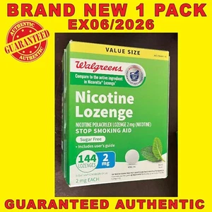 Walgreens Nicotine 2mg Lozenge (144 Lozenges), Mint Flavor. EX06/2026 - Picture 1 of 1