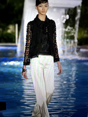 CHANEL VINTAGE 09C NUOVO TWEED PIZZO LESAGE PERLINE Paillettes FR42 FR40 $8K