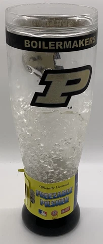Purdue Boilermakers 16oz Flared Pilsner Freezer Glass Officially Licensed Cover