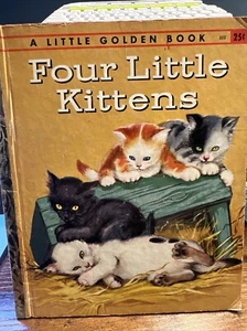 Little Golden Book FOUR LITTLE KITTENS by Kathleen N. Daly 1957 First Edition “A - Picture 1 of 8
