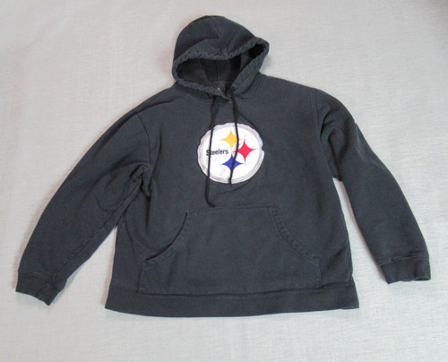 VETEMENTS Felpa con cappuccio uomo Pittsburgh Steelers taglia media nera NFL football felpa grunge