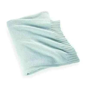 RALPH LAUREN Ariel KING Bed Blanket Teal Blue 100% COTTON 108"x90" Made in INDIA - Picture 1 of 9