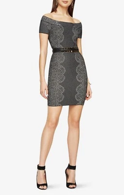 NOVO VESTIDO DE MALHA BCBG MAXAZRIA KISHA FORA DO OMBRO NQZ69K19/B819A TAMANHO M - Imagem 1 de 4