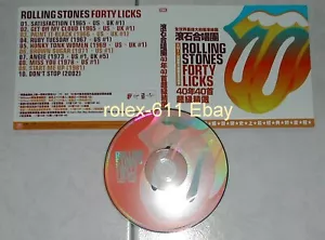 The Rolling Stones Forty Licks 10-Track 2002 Taiwan only Promo 50-Pages Book CD - Bild 1 von 9