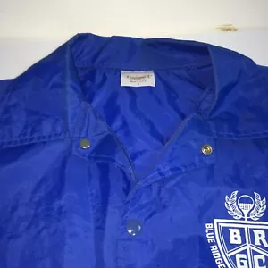 Vintage Windbreaker Snap Button Made in USA Coaches Jacket Golf Logo - Picture 1 of 9