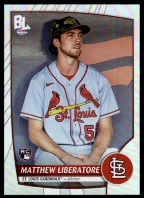 2023 Topps Big League SILVER FOIL Matthew Liberatore Rookie St. Louis R33 - Image 1 of 2