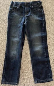 Arizona Boy's  Straight Adjustable  Waist Blue Jeans Size 7 - Picture 1 of 5