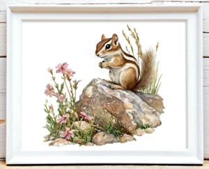 Nursery Wall Art Print, Woodland Animals Print, Kids Room Wall Art Decor #98 - Picture 1 of 2