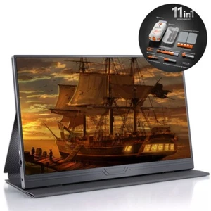 Moniteur Portable 15,6 Pouces Portable Mobile IPS Écran FHD 1920*1080 FR - Photo 1/7