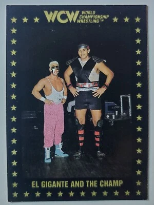 1991 Championship Marketing WCW #96 EL GIGANTE AND THE CHAMP - Image 1 of 2