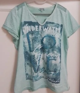 T-Shirt von SOCCX, Gr. 40/ L, türkis/mintfarben, sehr guter Zustand, getragen - Bild 1 von 2