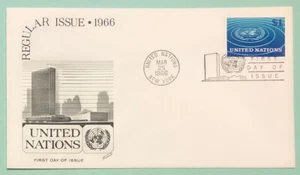 Sc UN 150 Definitive United Nations1966 $1.00 Regular Issue FDC Fleetwood Cover - Picture 1 of 2