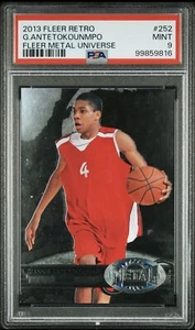 (POP 39) 2013 FLEER RETRO METAL UNIVERSE #252 GIANNIS ANTETOKOUNMPO PSA 9 - Picture 1 of 3