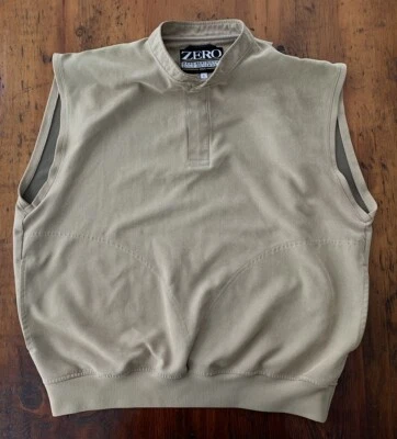 Men’s Zero Restriction MicroSuede Golf Windbreaker Vest 1/4 Snap Made in USA L - Image 1 of 4