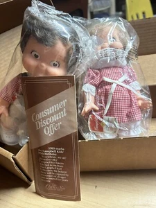 Muñecas Cambell's Soup muñeca niño y niña 9" de alto con cajas y etiquetas 1988 NOS - Imagen 1 de 6