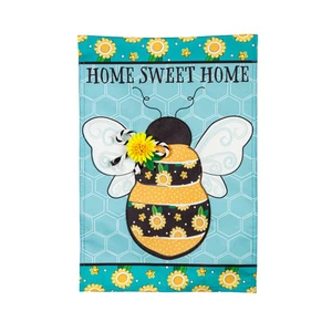 Home Sweet Home Bee Linen House Flag,13l11781 - Picture 1 of 1