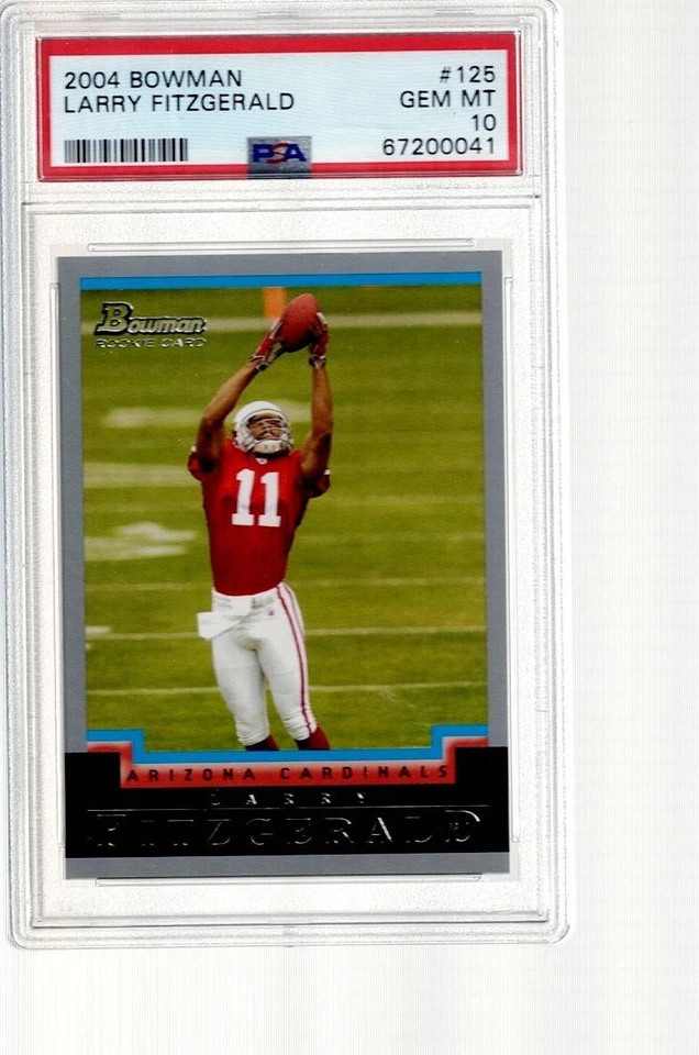 #125 Larry Fitzgerald RC 2004 Bowman PSA 10 ROOKIE Foto 1 de 1