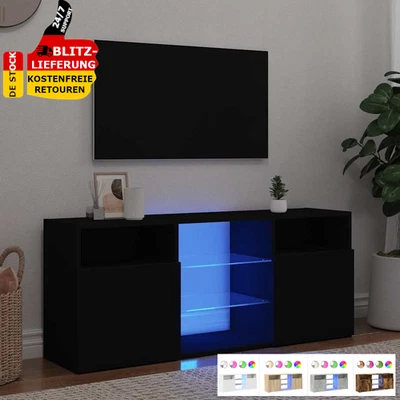 TV Schrank Möbel LED Lowboard Sideboard Fernsehschrank Fernsehtisch 120x30x50cm - Bild 1 von 4