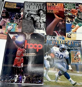 Lot of 6 Beckett Basketball Card Magazines Guides 1990s Jordan Rice Bird Jackson - Picture 1 of 8