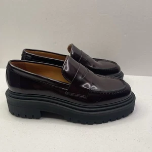 Thursday Boots Women’s The Penny Platforms Size 7.5 Burgundy - Picture 1 of 4