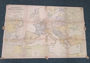 News Chronicle Map Of Europe And Med First Edition May 1939 - Picture 1 of 7